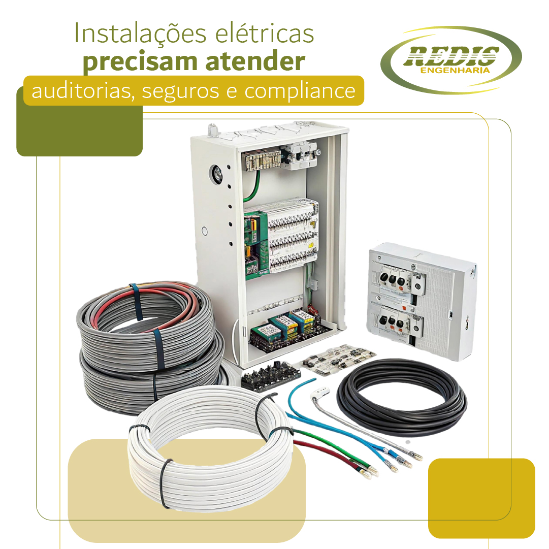 O que muda quando as instalações elétricas precisam atender auditorias, seguros e compliance
